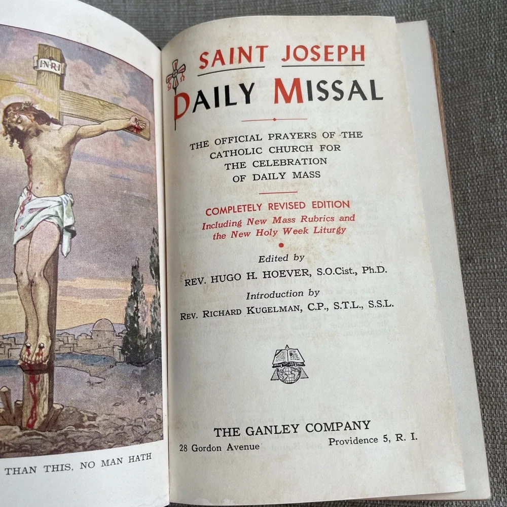 Saint Joseph Daily Missal 1956 Catholic Prayer Book Confraternity Revised Editio